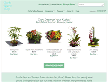 Tablet Screenshot of dorasflowershop.com